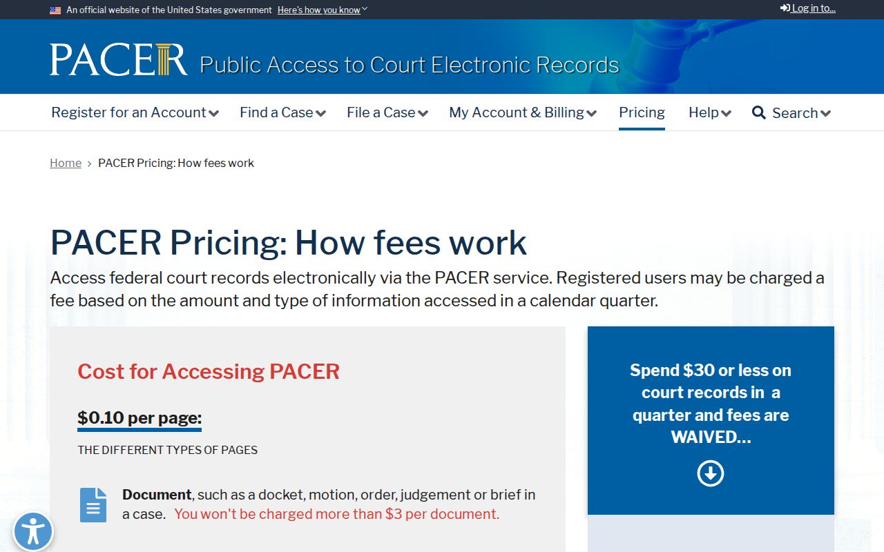 PACER access information for federal warrant records affecting Sequoyah