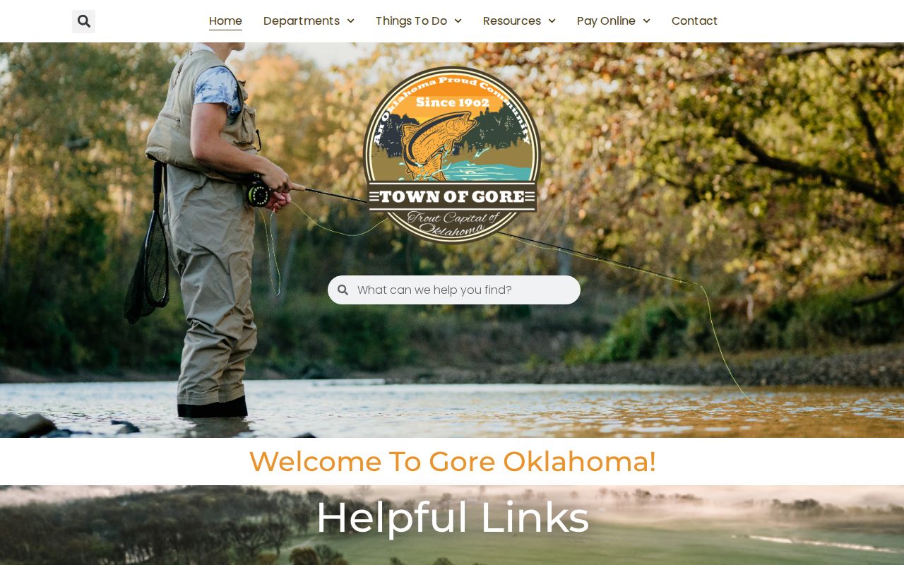 Gore town building and municipal court context for warrant records