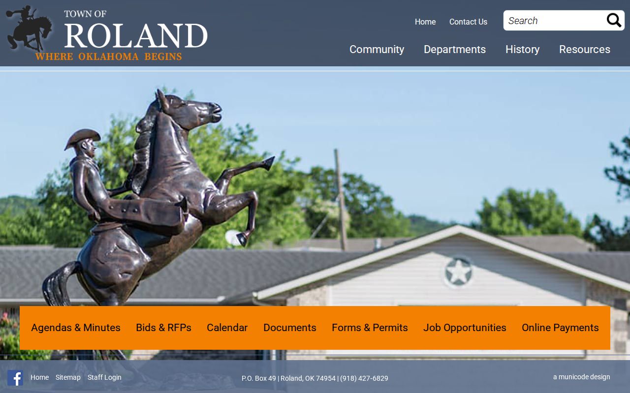 Roland town building source for municipal warrant records